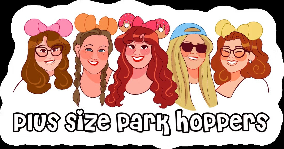 Plus Size Park Hoppers Cartoon Sticker